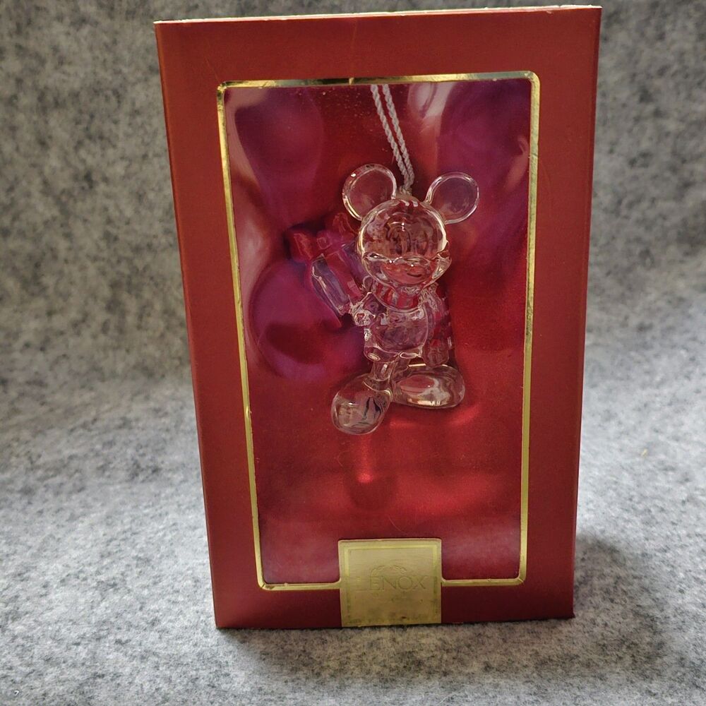 Lenox Crystal Disney Mickey Mouse 3" Christmas Ornament Czech Republic